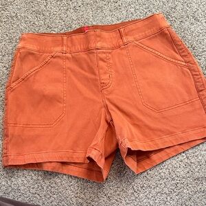 Spanx rust colored denim shorts size large